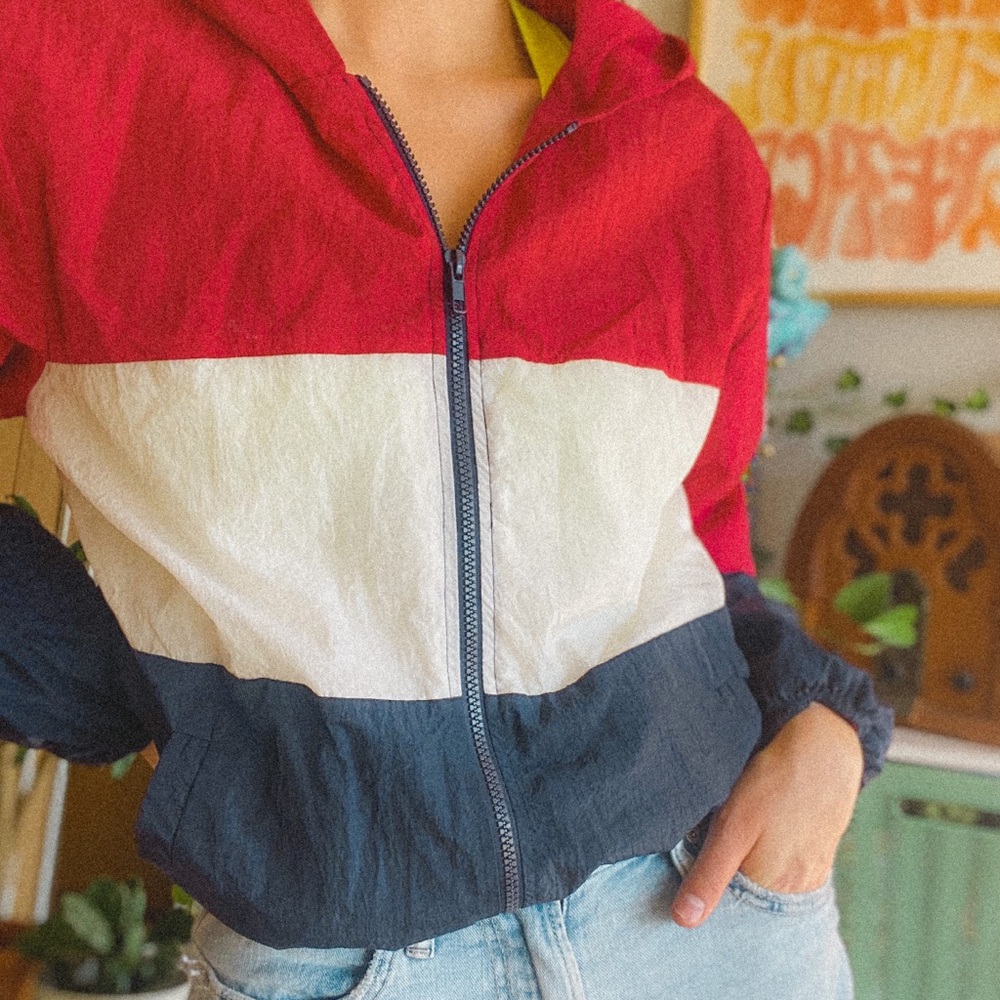 Retro Style Tricolor Track Jacket from Wild Fable